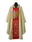 Gold Chasuble with Saints Peter and Paul Icon on Red Orphrey
