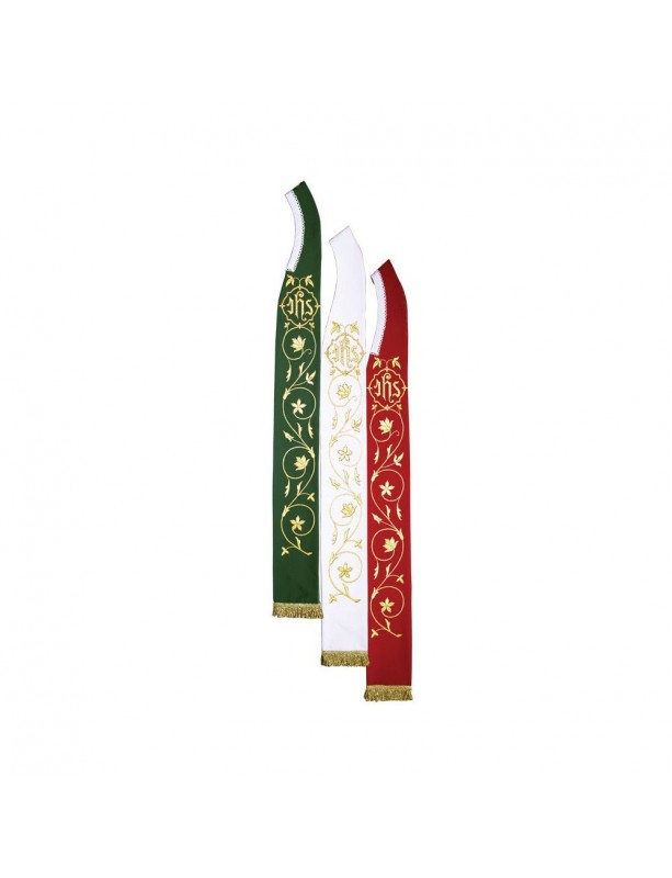 Estola de sacerdote eucarístico IHS - 4 colores a elegir