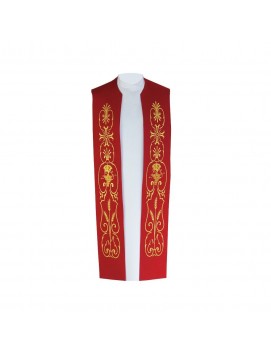 Estola de sacerdote de algodón - bordado dorado