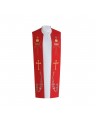 Embroidered priest's stole - Heart, Cross (cotton)