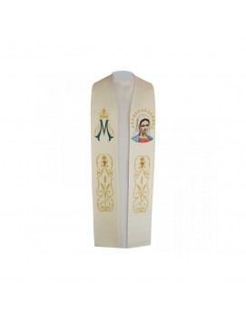 Embroidered stole - Our Lady of Medjugorie