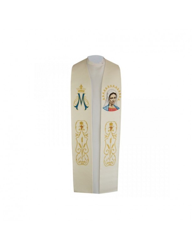 Estola bordada - Nossa Senhora de Medjugorie