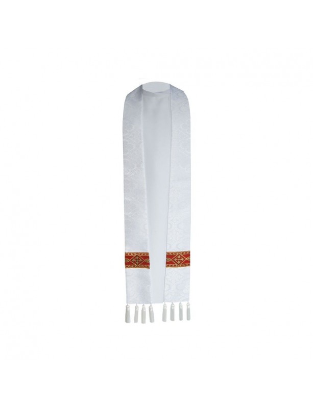 Stolă pentru preot cu urechi, jacquard (culori liturgice)