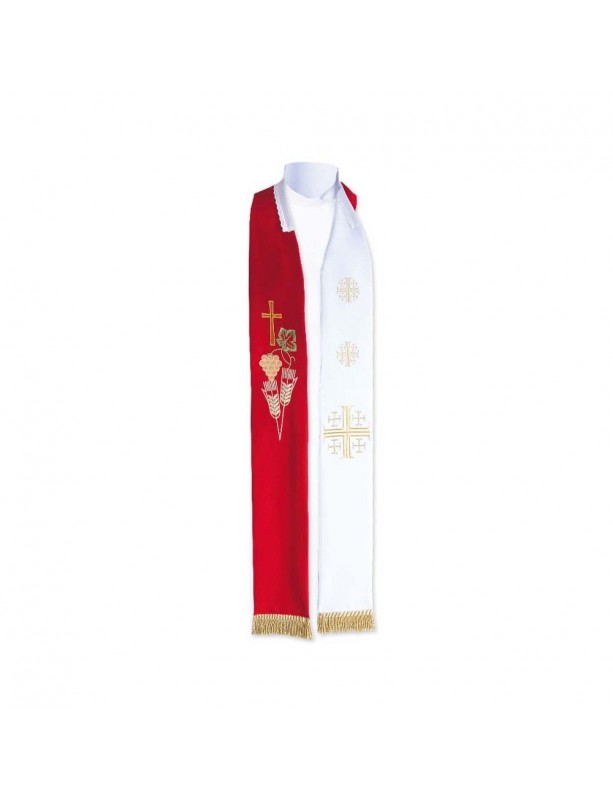 Estola de sacerdote dupla face com cruz, orelhas (K6)