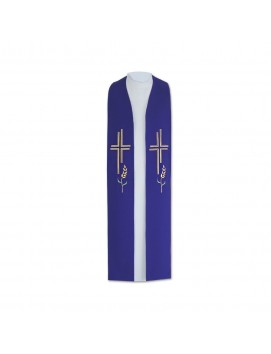 Stolă pentru preot brodată Cruce+cruci