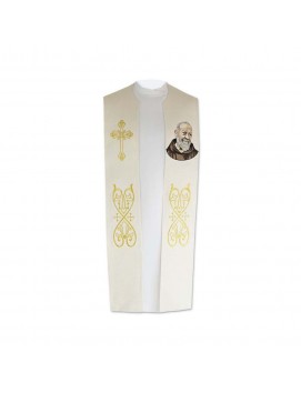 Embroidered stole of St. Padre Pio