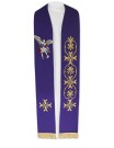 Embroidered purple stole Archangel Michael