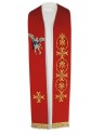 Estola roja bordada Arcángel Miguel