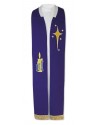 Embroidered purple stole - Advent (Advent stole)