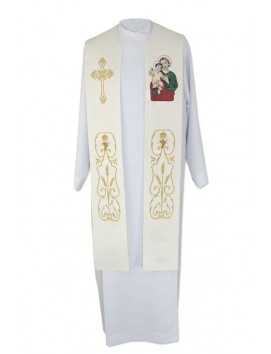 Embroidered stole with image of St. Joseph (3)