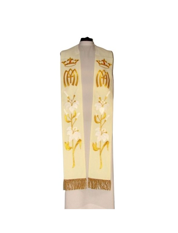 Marian stole gold embroidery
