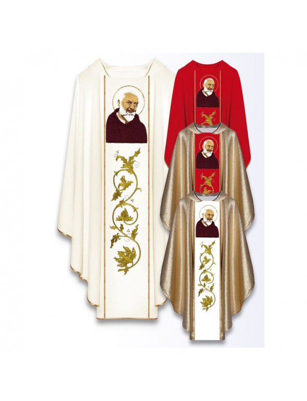 Chasuble avec l'image de saint Padre Pio