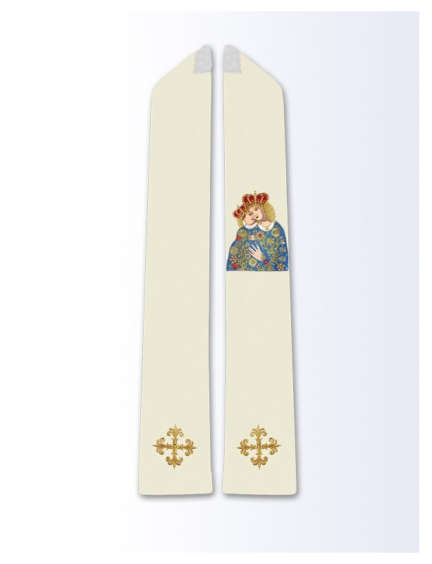 Étole avec l'image de Notre-Dame du Calvaire