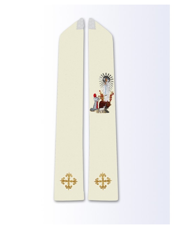 Stola con immagine di Nostra Signora di Lourdes