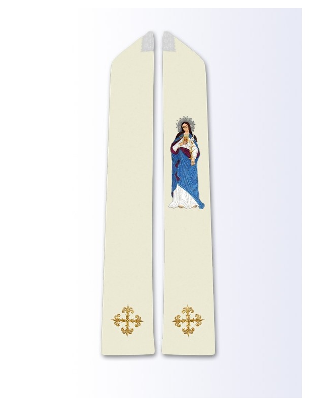 Étoles à l'effigie de la Vierge - Cœur de Marie
