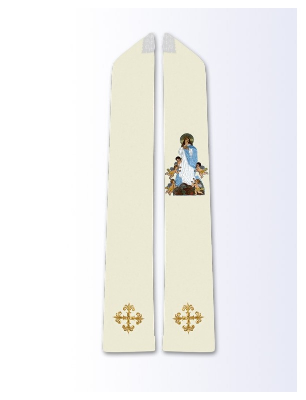 Estola con la imagen de la Asunción de la Virgen María
