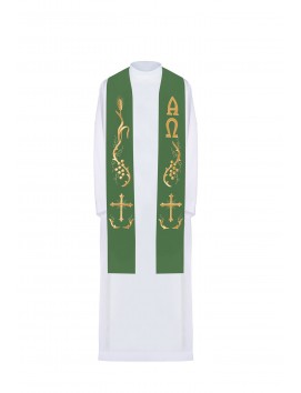 Alpha and Omega embroidered stole (1)