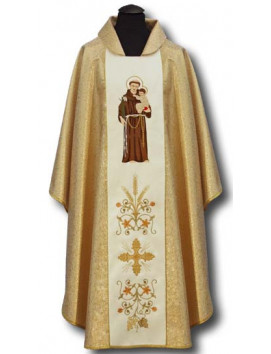 Casula ricamata - Sant'Antonio con un giglio