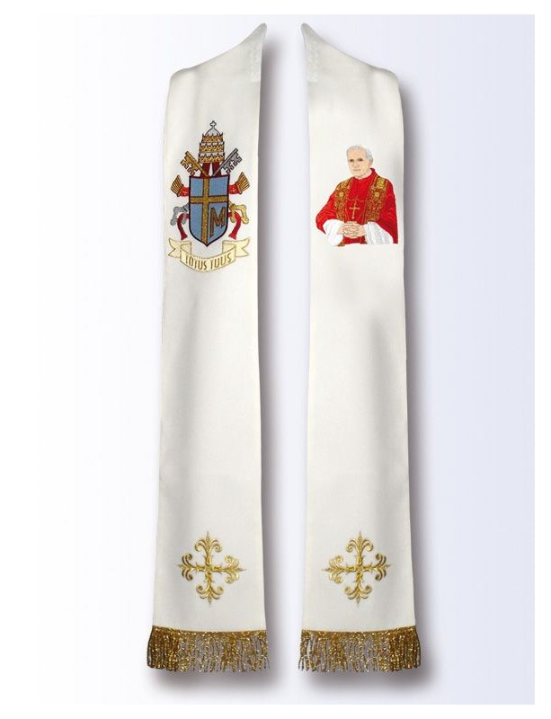 Stola mit dem Bildnis des Heiligen Johannes Paul II (B)