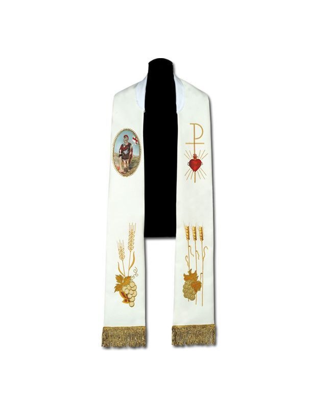 Stole with a painted icon of St. Florian (23)