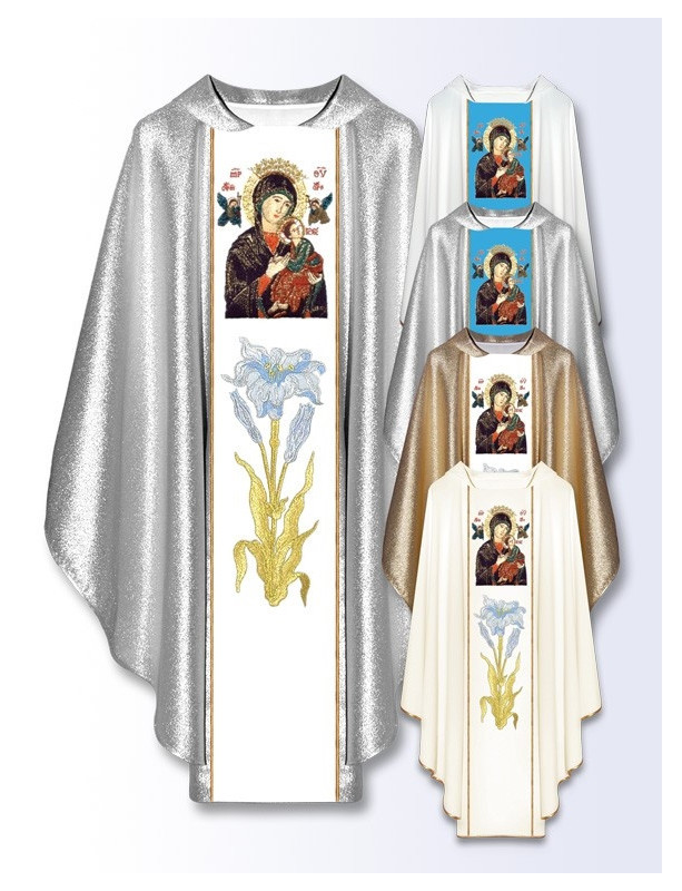 Chasuble mariale de Notre-Dame du Perpétuel Secours