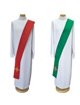 Deacon's stole - red/green.
