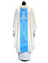 Chasuble, St. Mary's embroidered belt - ecru color