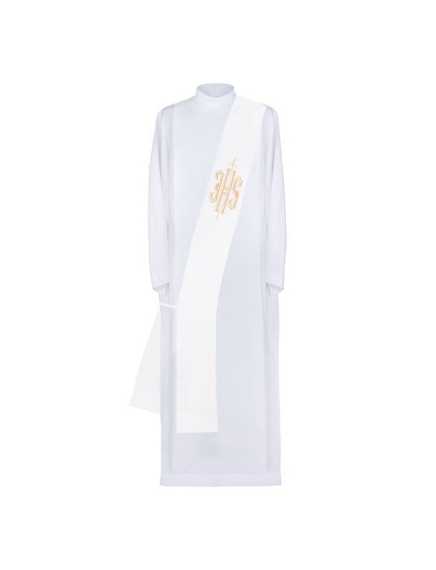 Diakonova štola z ročno vezanim IHS s križem (6)