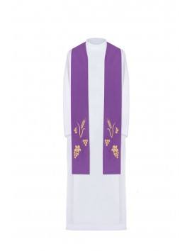 Étole brodée - couleurs liturgiques