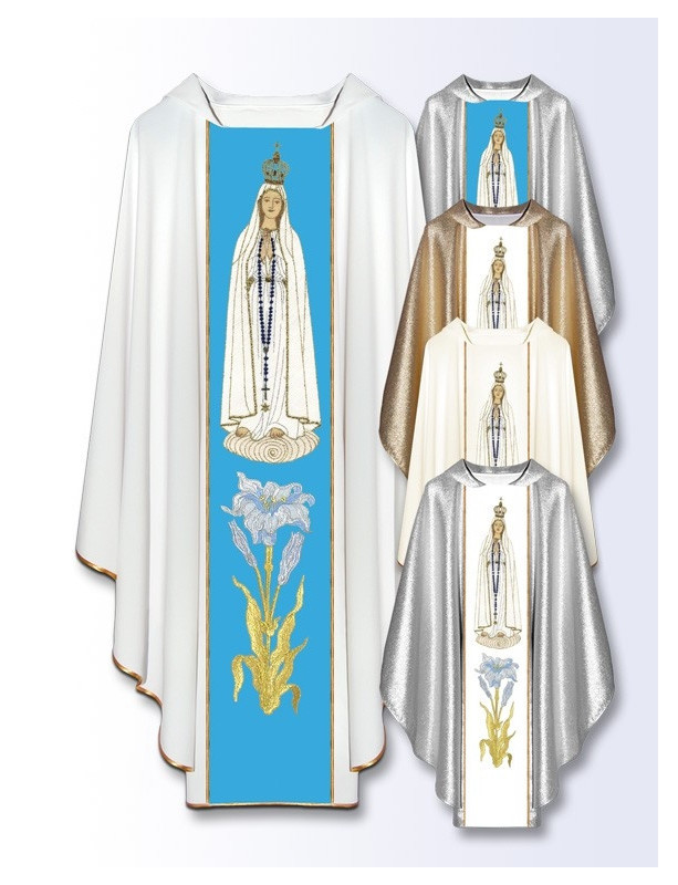 Casulla mariana Nuestra Señora de Fátima