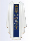 Marian Chasuble, embroidered belt - white color