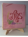 Bursa for the sick, pink embroidered