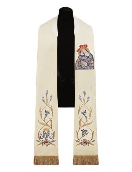 Embroidered stole Our Lady of Calvary