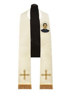 Embroidered stole of St. John Bosco