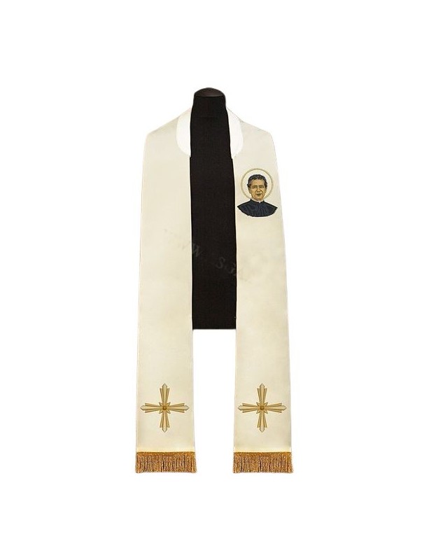 Embroidered stole of St. John Bosco
