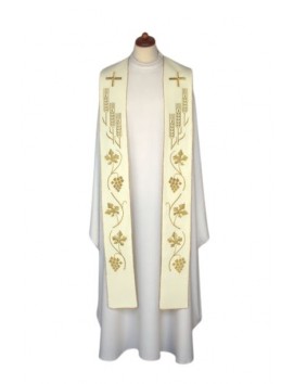 Embroidered stole for concelebration - liturgical colors, rich embroidery (1)