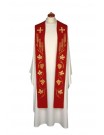 Embroidered stole for concelebration - liturgical colors, rich embroidery (1)