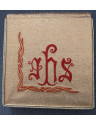 Gold Burse for the Sick with Red IHS Embroidery