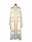 Alpha and Omega embroidered stole - liturgical colors (8)