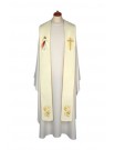Embroidered Marian stole - Merciful Jesus (17)