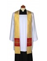 Étole de sermon en or, courte, croisée (1)