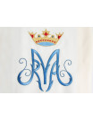 Embroidered Marian Chasuble with Crown and Blue symbol