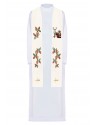 Embroidered ecru stole Saint Hubert (3)