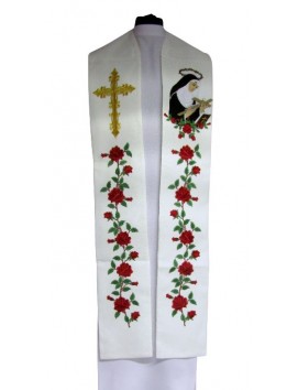 Stoles with image embroidered St. Rita