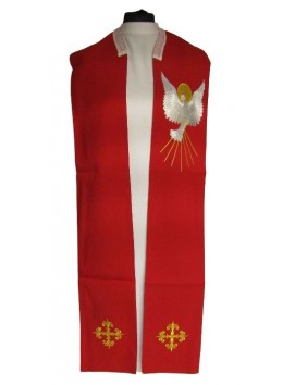Stola dello Spirito Santo - rossa ricamata (1)