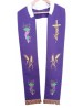 Violette bestickte Konzelebrationsstola