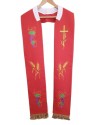 Red embroidered concelebration stole (1)
