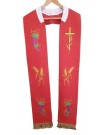 Red embroidered concelebration stole (1)