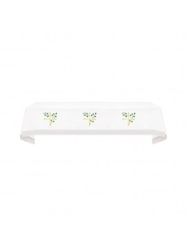 Embroidered altar cloth - green branches + Cross