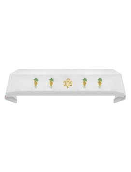 Embroidered altar cloth - IHS, grapes